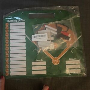 Source Unknown Kids Baseball Lineup Board - Green and Orange